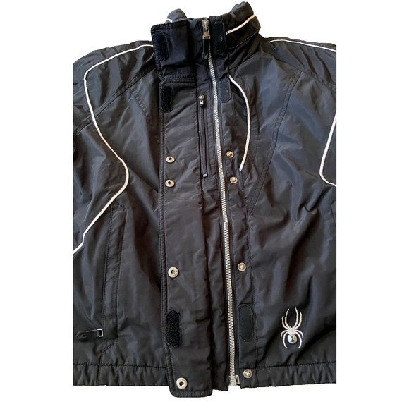 Spyder XL.T Thinsulate Jacket Womens Size 10 Black Ski Jacket Coat - Picture 3 of 16